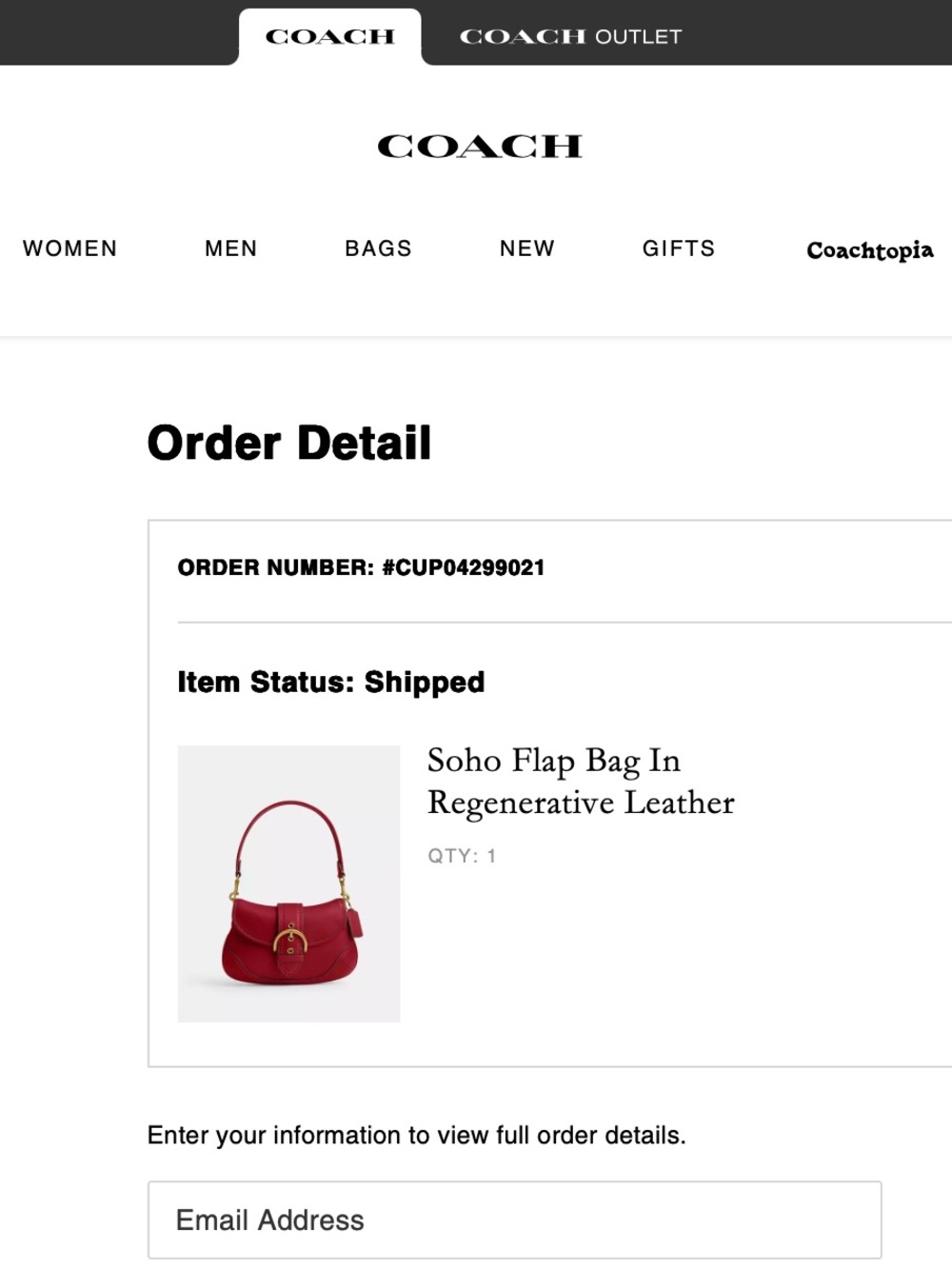 Coach Ruby Red Soho Flap Bag - Picture 2 of 8